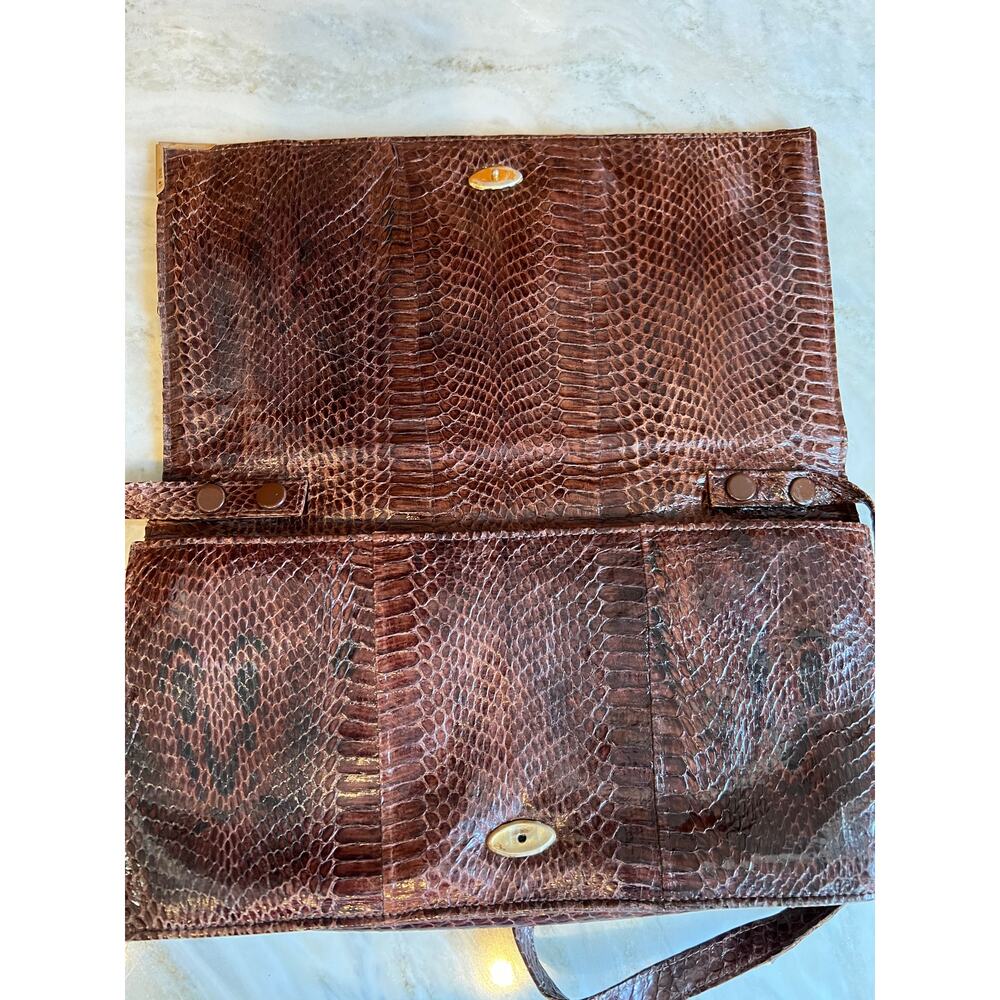 Vintage 60s Lizard Rectangular Convertible Should… - image 8